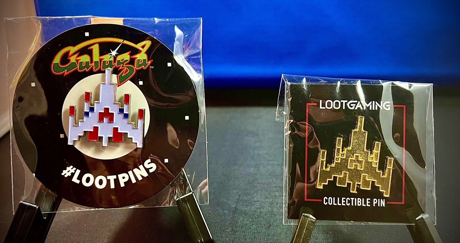 GALAGA SHIPS 2 Pack-Dorado/Clásico LOOTCRATE Exclusivo Nuevo