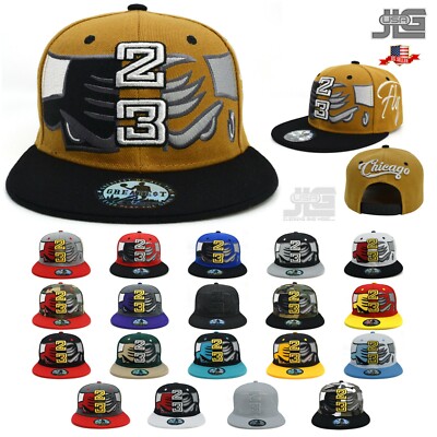 Chicago Master Bull  Greatest 23 MJ Fly Adjustable Era Snapback Hat Cap New