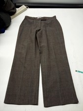 WOMEN'S BROWN PLAID PULL-ON DRESS PANTS - INVESTMENTS - SIZE 10 S