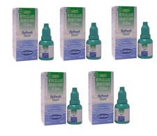5 X 10ml Refresh Tears Lubricant Eye Drops ,Dryness  Irritation FREE SHIP