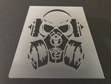 Skull 47 Stencil 10mm or 7mm Thick, Crafts, Tattoo, Skeleton, Halloween