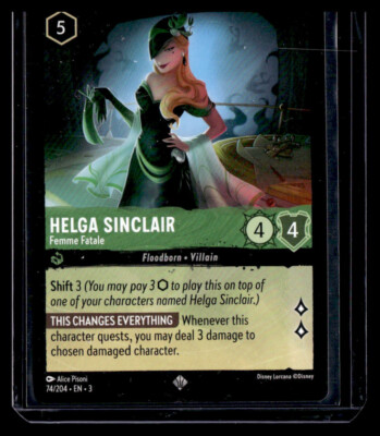 Helga Sinclair 74/204 Super Rare NON-FOIL Disney Lorcana - Into