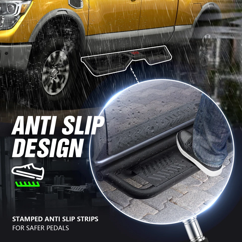 7" Running Boards for 2004-2025 Nissan Titan (Excludes 2016 Model) Crew Cab Foto 4 de 4