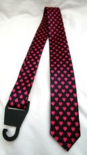 Valentine Black with Pink Hearts 3" Neck tie-Hearts Necktie Neck Tie-Brand New 