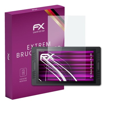 atFoliX Glasfolie für Huion Kamvas Pro 20 Displayfolie 9H Schutzpanzer