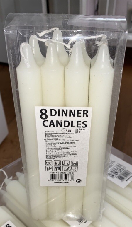 8 x 20 cm elegante und praktische Kerzen