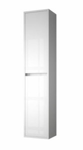 BADMÖBEL SET BADEZIMMER MÖBEL SCHRANK SÄULENSCHRANK WEISS WEIß 2 TÜREN