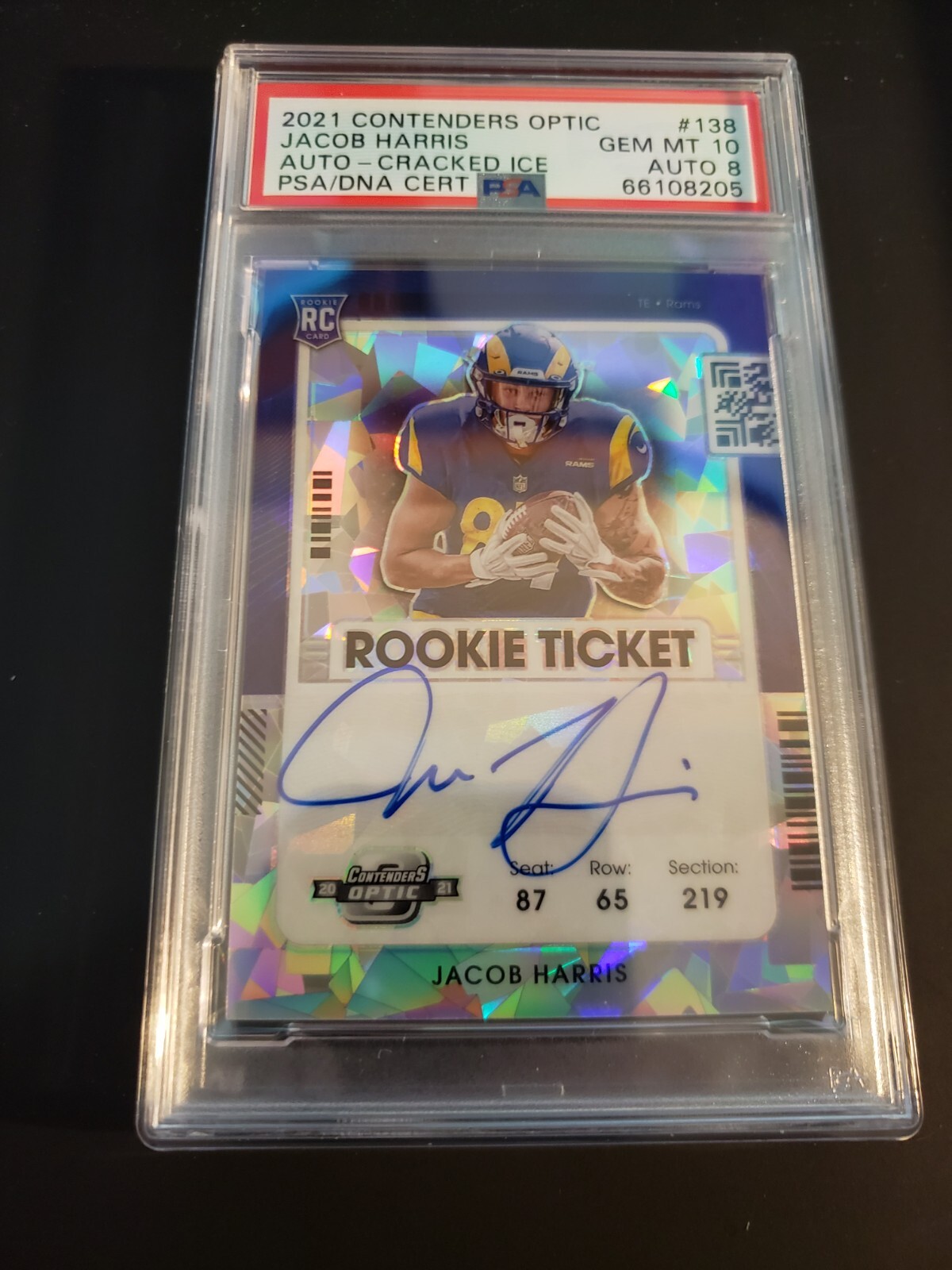 Jacob Harris Panini Contenders #138 Autograph-Cracked Ice