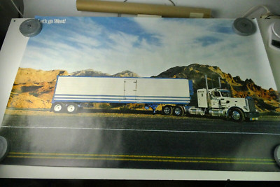 Let´s go West! LKW Poster Truck USA Amerika 120cmx80cm Karte USA V-36