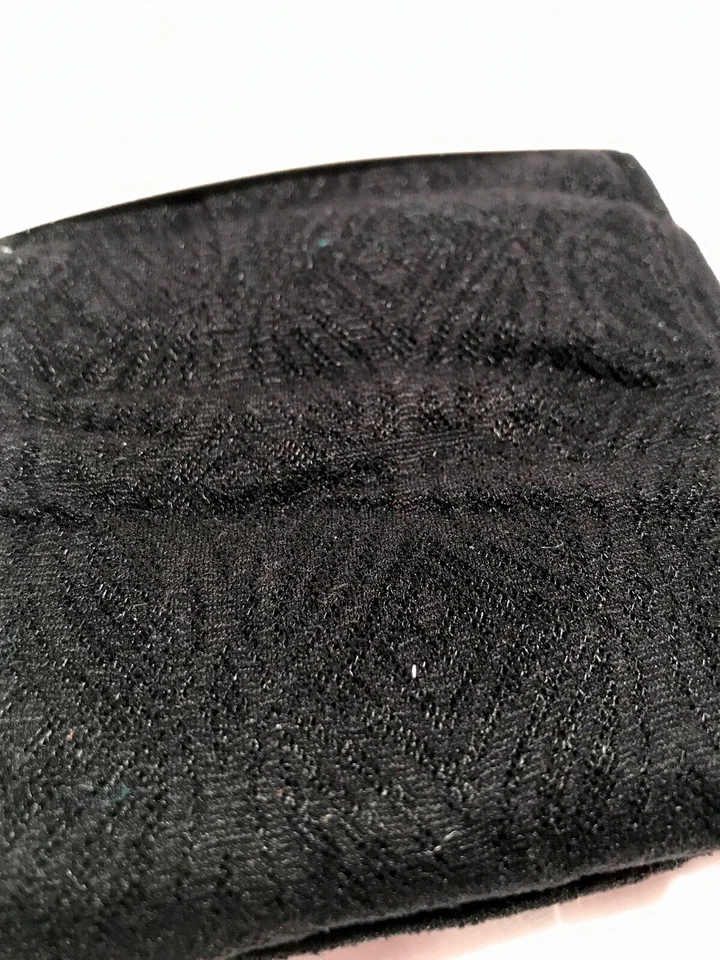 TWO Pair M / L 1Plain 1leaf design BLACK Footed Tights Kathy Ireland Leg wear  - Image 3 of 4