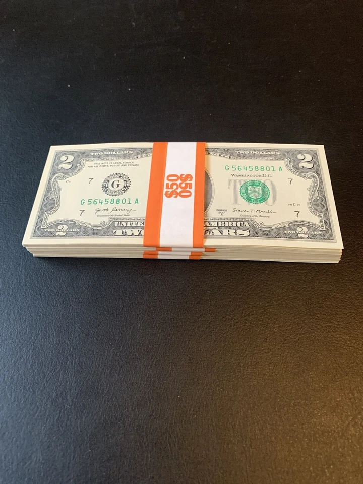 25 ($2 BILLS) TWO DOLLAR BILLS UNCIRCULATED SEQUENTIAL - Buy More Save More!! - Image 2 of 4