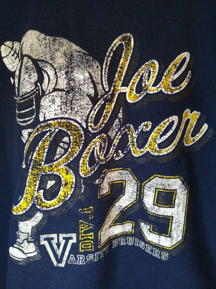 Joe Boxer Big Boys XL 14/16 Varsity Bruisers Fútbol Envejecido Suave Sudadera Foto 2 de 4