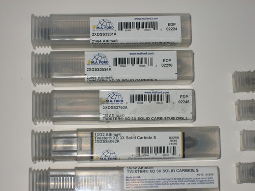 LOT 15pc. M.A Ford Altima Twister 3X Solid Carbide Drill Assortment - Picture 2 of 6