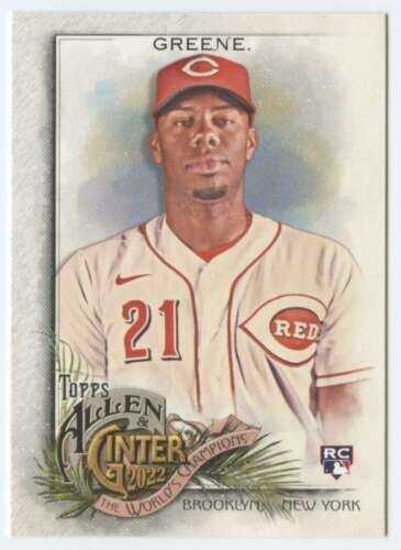 2022 TOPPS ALLEN AND GINTER #250 HUNTER GREENE RC ROOKIE CINCINNATI REDS BASEBAL