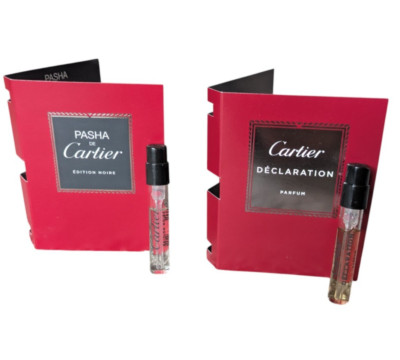 Cartier Pasha Edition Noire and Declaration Parfum Samples 1.5mL 0.05 fl oz