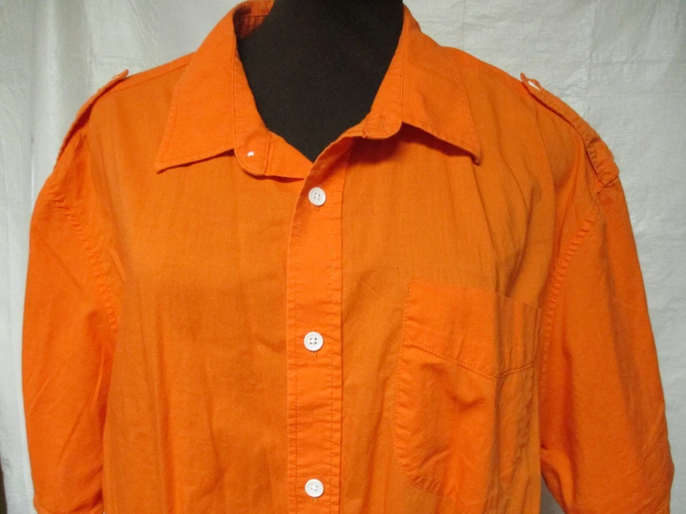 Eric Daman for Threads & Heirs Orange Button Down Shirt - Size XL - Image 2 of 4