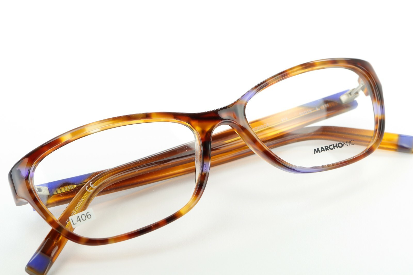 Marchion MARCHON NYC MONROE 214 Lite Brown Violet Havana 53-16-135 Eyeglasses ...