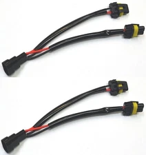 Splitter Wire P 9006 HB4 Two Harness Head Light Low Beam Connector Socket Lamp