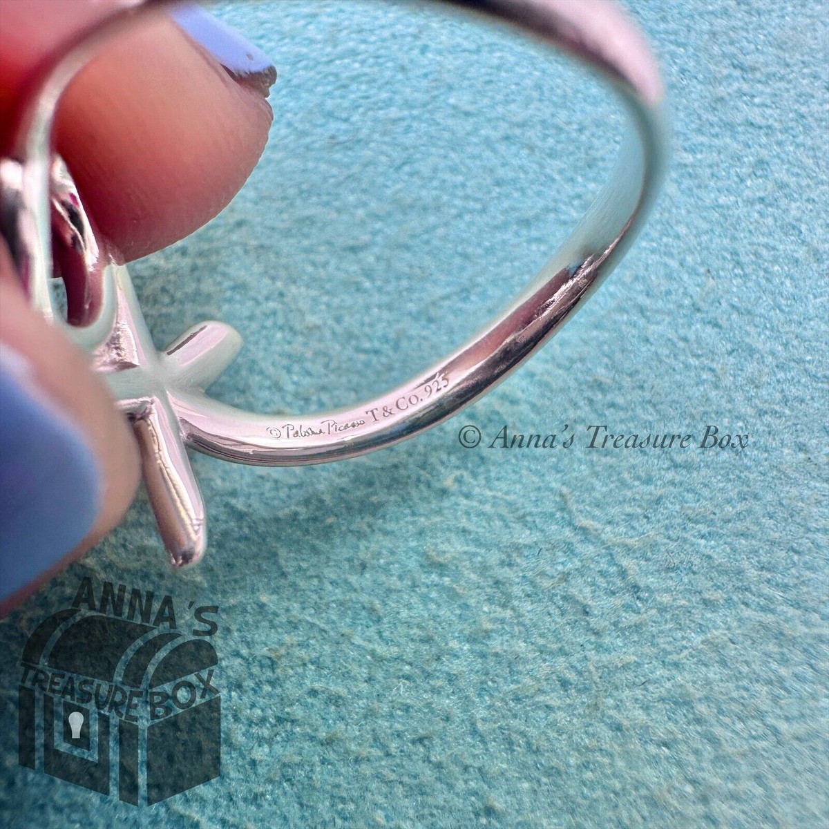 Tiffany & Co. 925 Silver Paloma Picasso Graffiti XO Ring