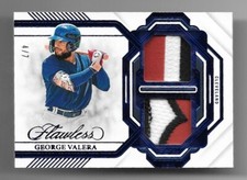 4/7 george valera 2023 flawless sapphire dual 3&3 color player worn patch relics