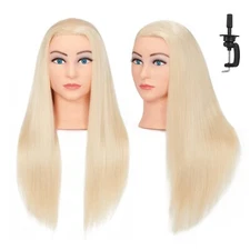 "New Cosmetology Mannequin Head 100% Like Human Hair Barber Training Super Long