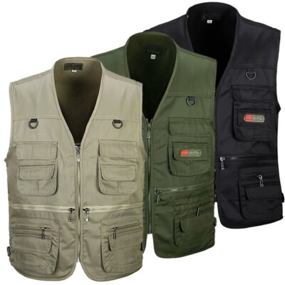 Herren Weste Ranger Fotograf Wandern Jägerweste Arbeitsweste Outdoorweste Jacke