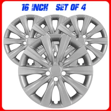 Set Of 4 Hubcaps for 2009-2025 Toyota Corolla 16-Inch Wheel Rims Cover Snap On