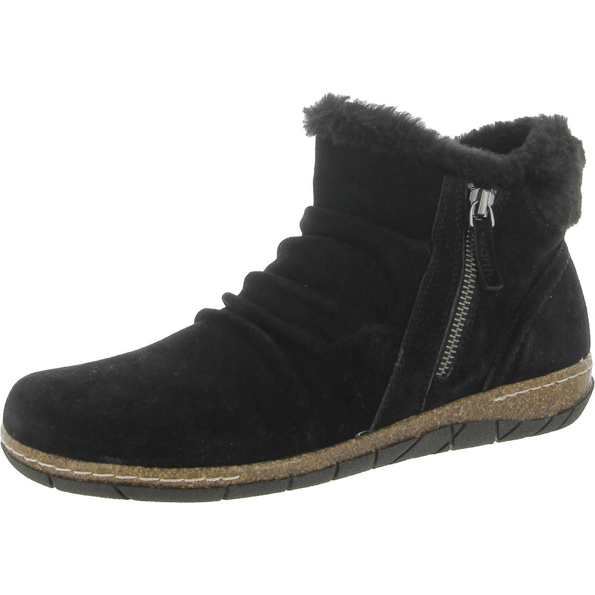 Женские ботильоны Earth из черной замши с подкладкой из искусственного меха, 10 узких (AA,N) BHFO 4324
