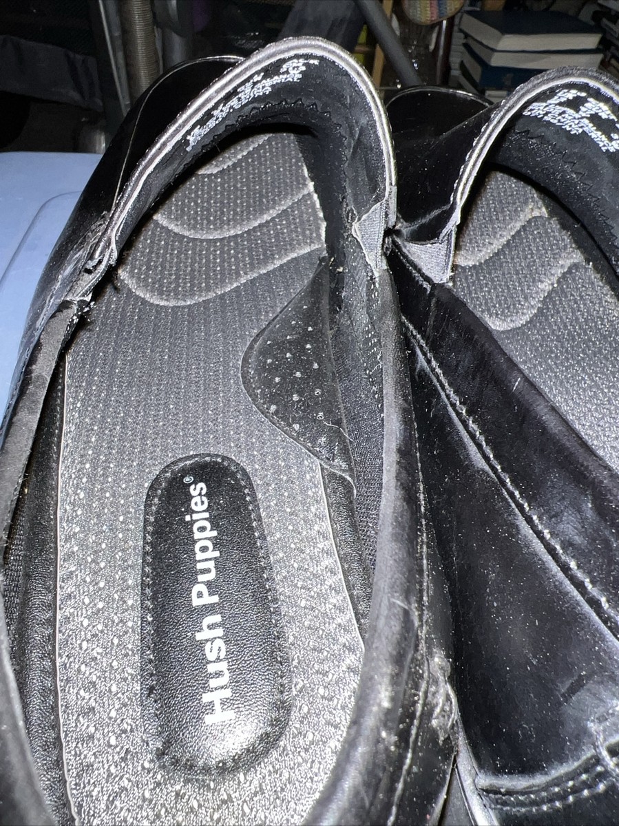 Hush Puppies H101143 Mens Black Leather Loafers shoes US  display picture 1