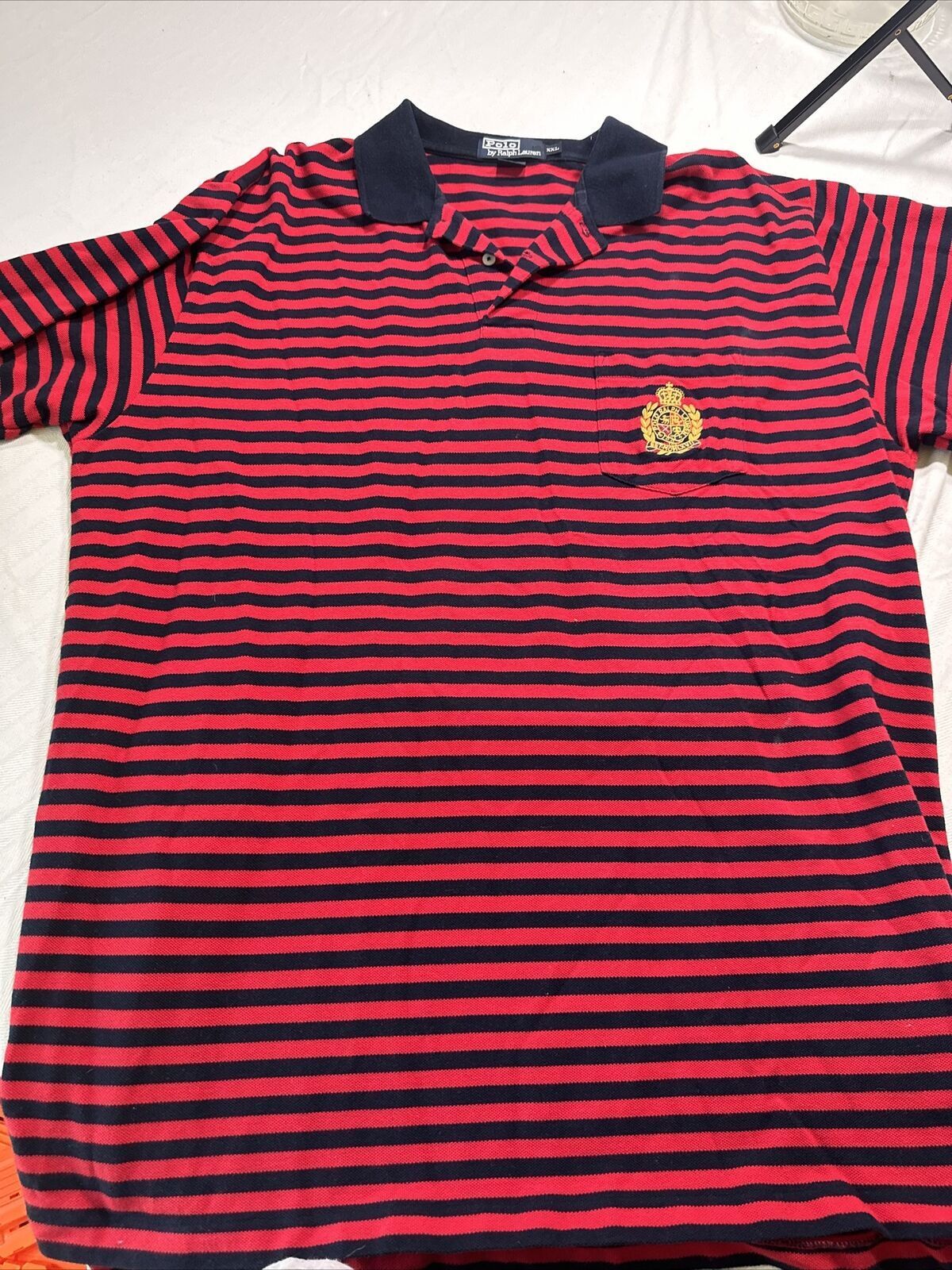 Polo Ralph Lauren Red/Navy Short Sleeve Polo Shirt Size XXL