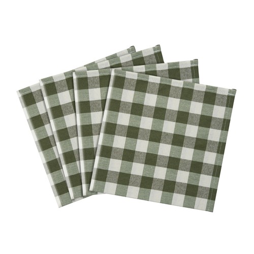 Paquete de 4 servilletas de campo a cuadros de gingham para granja - surtidos de colores - Imagen 23 de 30