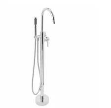 AKDY 47" 1-Handle Freestanding Faucet Bathtub Filler with Hand Shower in Chrome
