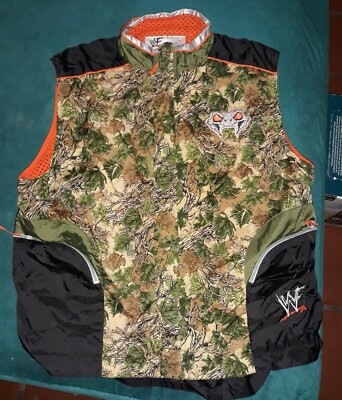 Vintage 90'S STONE COLD STEVE AUSTIN WWF WRESTLING CAMO Vest WWF
