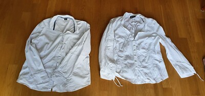 2 Stück Gerry Weber Blusen Hemden Gr. 40 weiß Np 99,95 