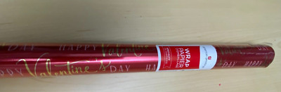7 ROLLS AMERICAN GREETINGS HAPPY VALENTINES DAY WRAPPING PAPER 140 SQ FT