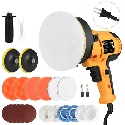 #ad 800W Car Polisher Buffer Sander Polishing Machine Kit Waxing with 5quot; Pad Bonnet $21.84