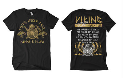 Viking World Tour T-Shirt Viking Odin,THOR,Mjölnir,Vikings,Valhalla,Ragnar,Berse