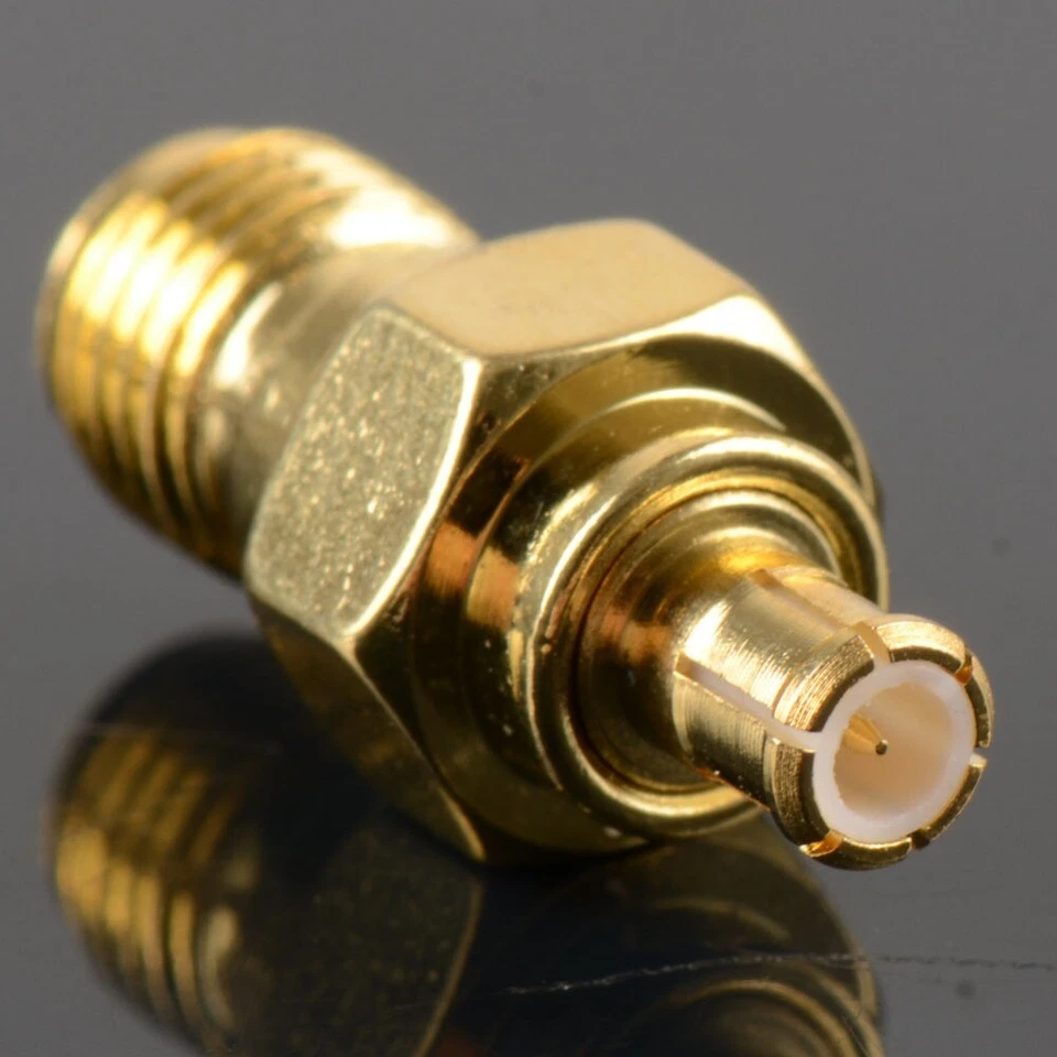 Straight RF Coaxial Adapter Connector Converter SMA Female To MCX Male Plug - Image 3 of 3