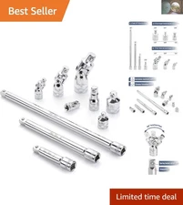 Versatile 10-Piece Socket Accessory Set: Bates Chrome Vanadium Tool Essentials