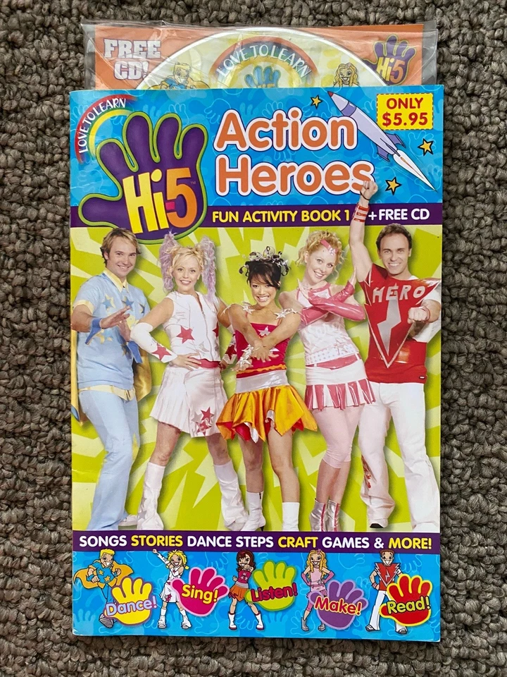 HI-5 - FUN ACTIVITY BOOKS x 3 with CDs - #1 #5 & #6 - Hi-5 TV Show - Unused - Image 3 of 4