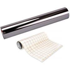 Silver Reflective Chrome Vinyl Wrap Roll With Transfer Paper Silver Reflective Chrome Vinyl Wrap Roll With Transfer Paper