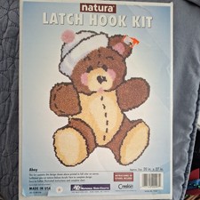 Natura Latch Hook Kit Ahoy Sailor Teddy Bear 20" x 27", Factory Sealed, READ 