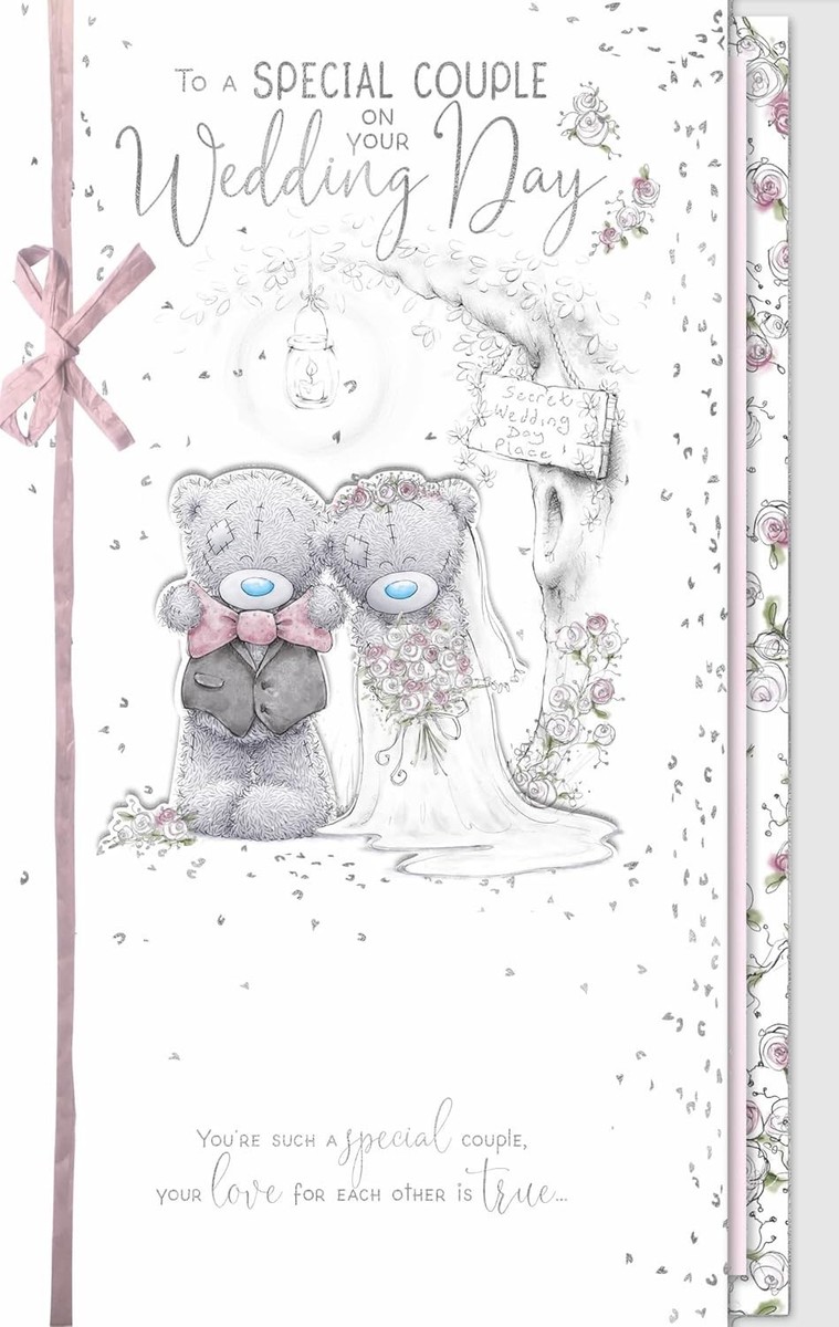 Me to You Tatty Teddy Handmade Special Couple Wedding Day Card