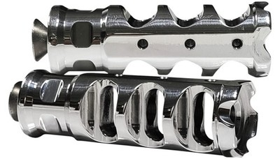 Accutronix Muzzle Brake Toe Peg - Chrome Motorcycle Street Bike PT320-AKC