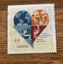 Canada 49 cent 2004 stamp # 2056 Montreal Heart Institute used