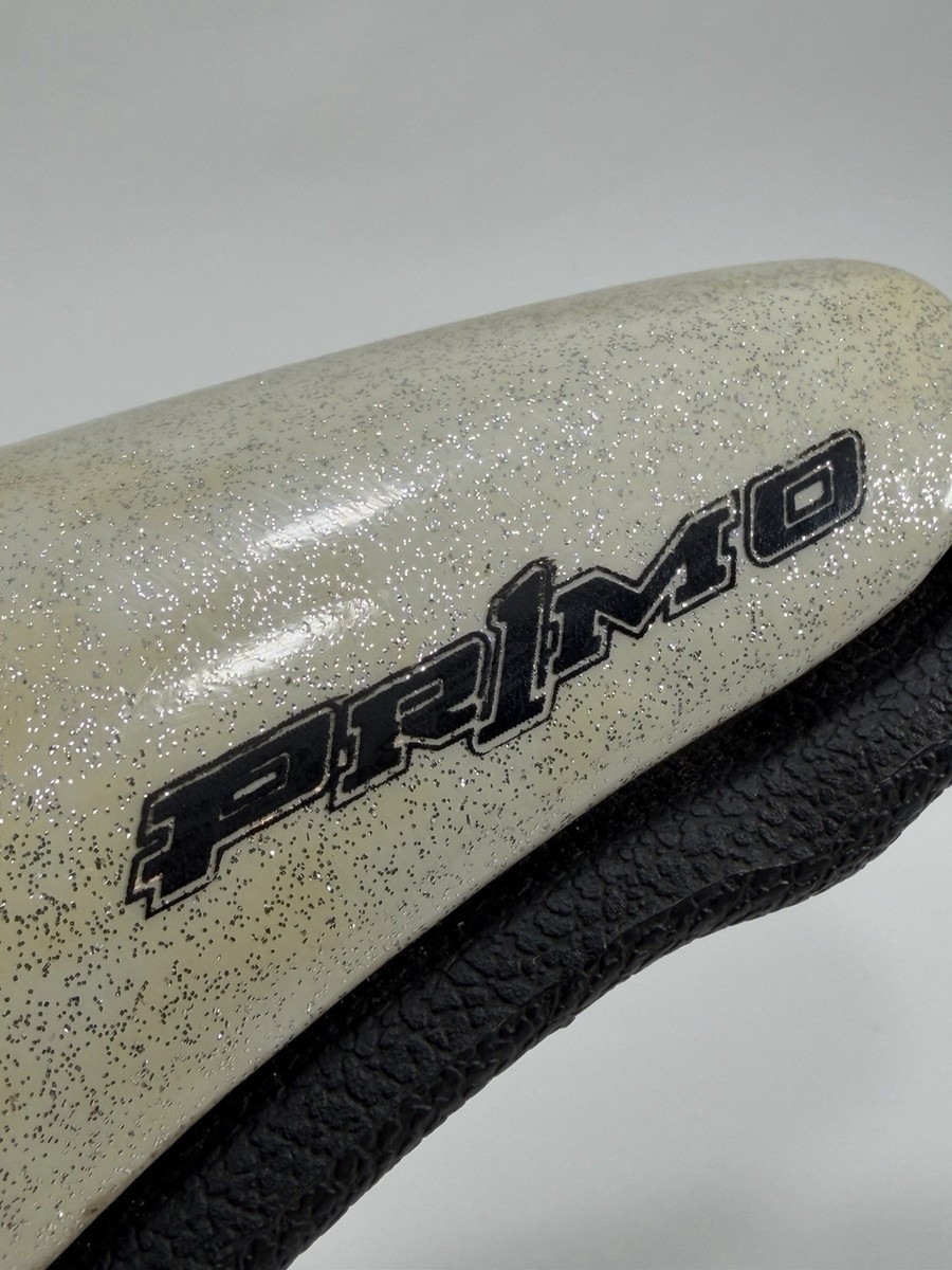 Primo Hemorrhoid Seat Saddle Old Mid School BMX Silver Sparkle