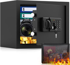 Small Safe Safe for Home 15L Furniture Safe Smaller with Fireproof Waterproof 