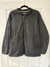 WINK Womens Fleece Full Zip Scrub Jacket Black Sz Large