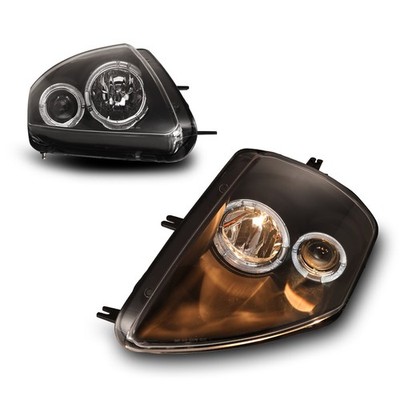 Black Halo Headlight Set With Fits 00-05 Mitsubishi Eclipse MI2503112 MI2502112