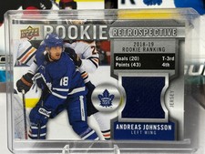 2019-20 Upper Deck Rookie Retrospective Game Jersey #RR-AJ Andreas Johnsson
